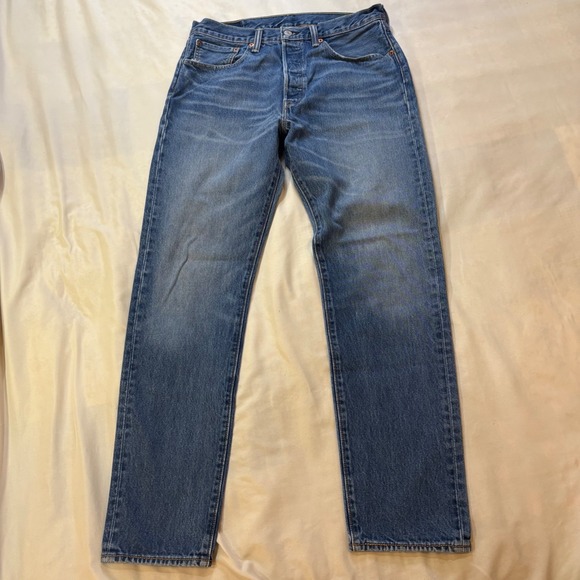 Levi's 501 CT Mens Jeans W32 L32 Button Fly Straight Leg Denim - Picture 1 of 10